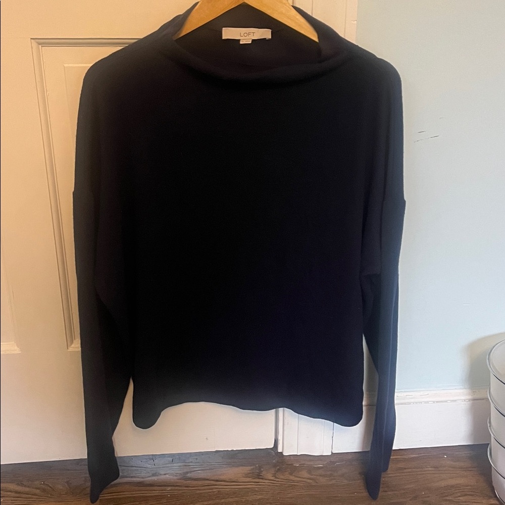 Loft Navy Low Turtleneck Sweater
